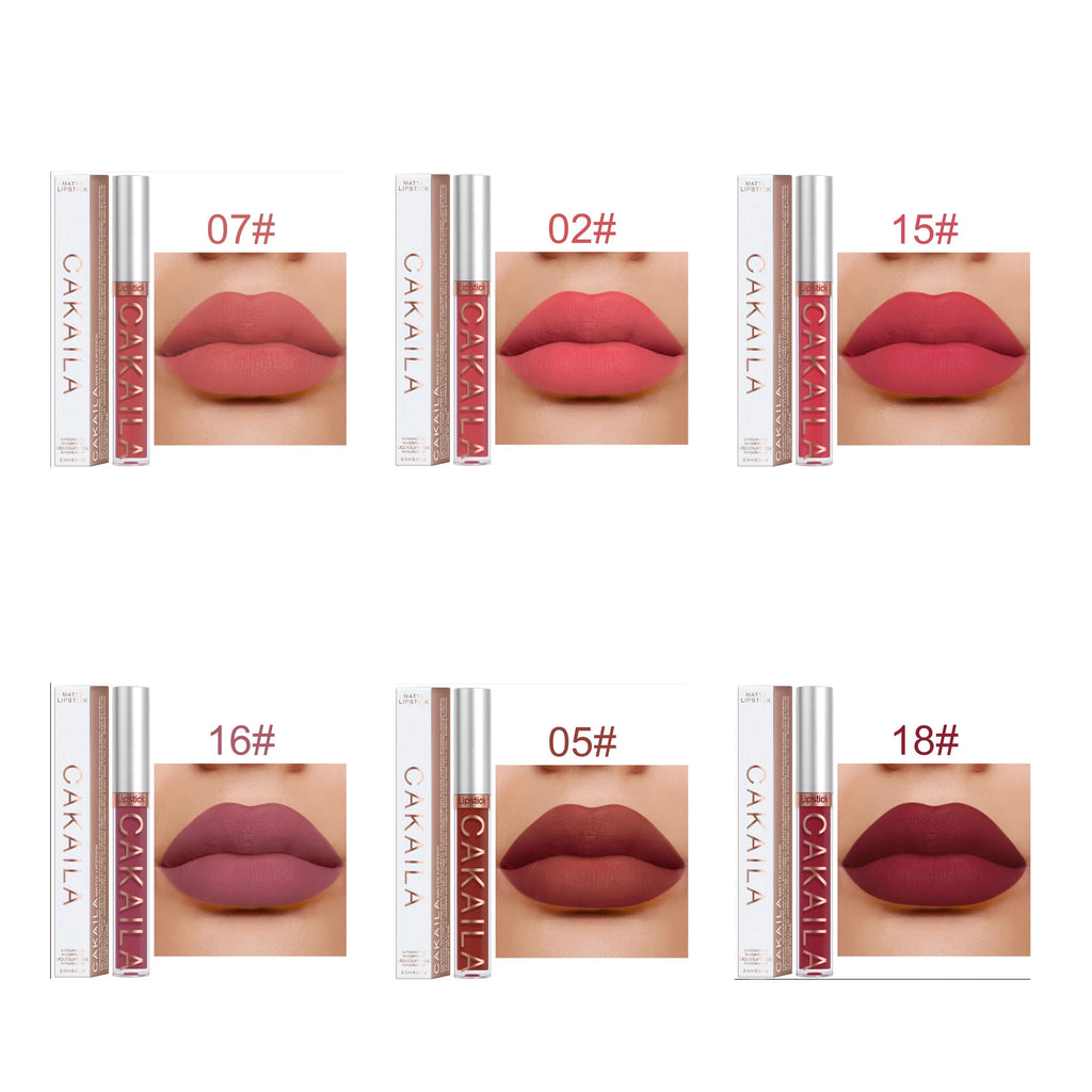 18-Color Matte Waterproof Lipstick – Non-Transfer Lip Gloss Set