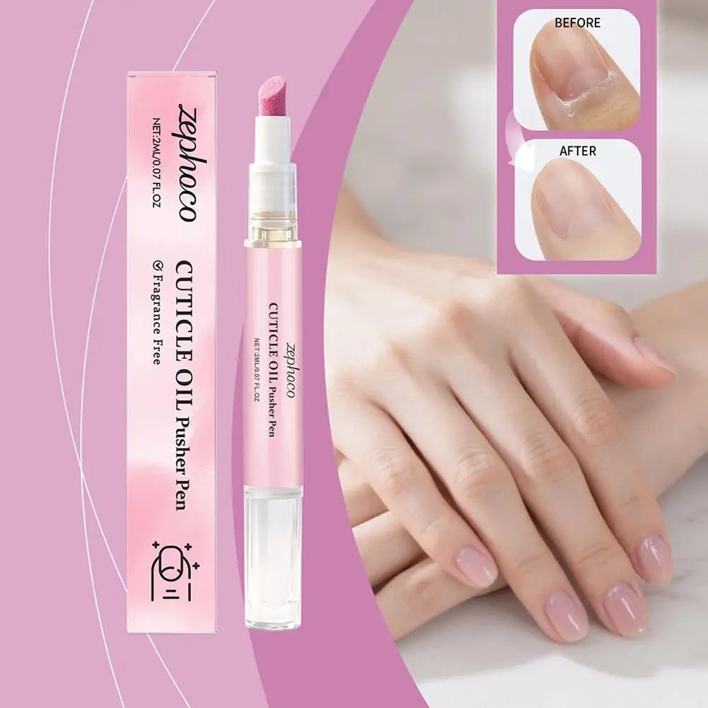 2-in-1 Cuticle Pusher Pen for Hangnails & Dry & Damaged Nails, Nail Polish Essence Pen,Cuticle Oil Moisturize Brighten Nail Care Oasis Select