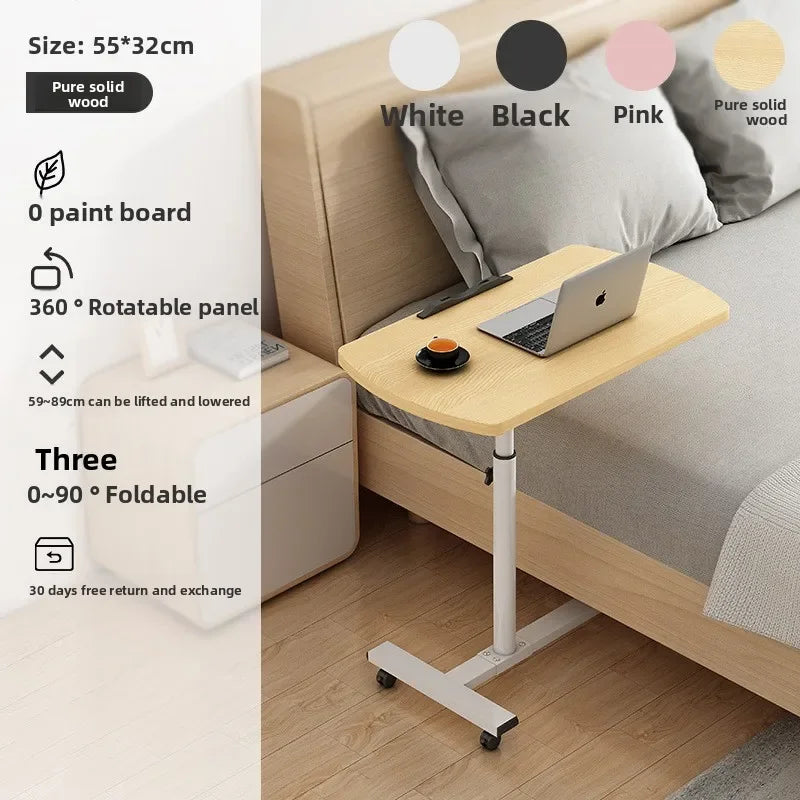 Laptop computer table Bedside table can be lifted and lowered 360 degrees Rotating desktop Simple portable mobile table Oasis Select