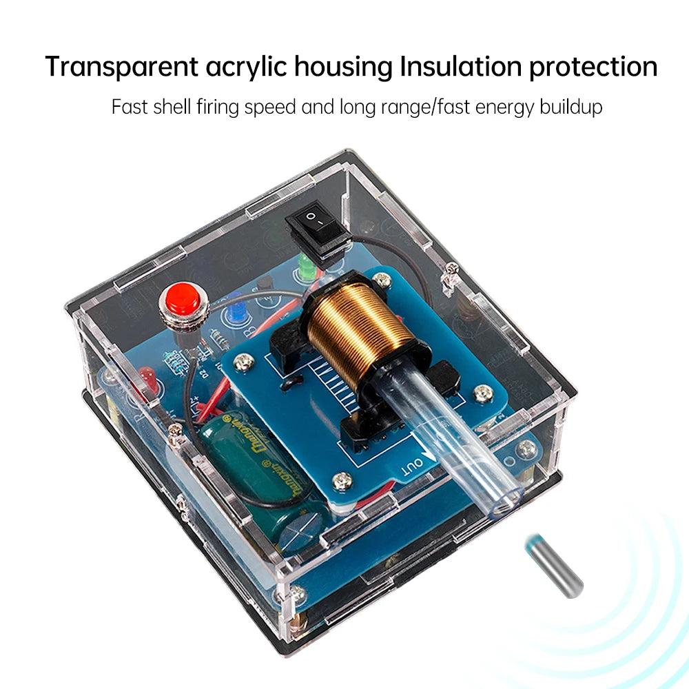 DC3V DIY Electric Magnetic Transmitter Electronics Kit With Level Indication Circuit Shooting Game Electronic Experiment Parts Oasis Select