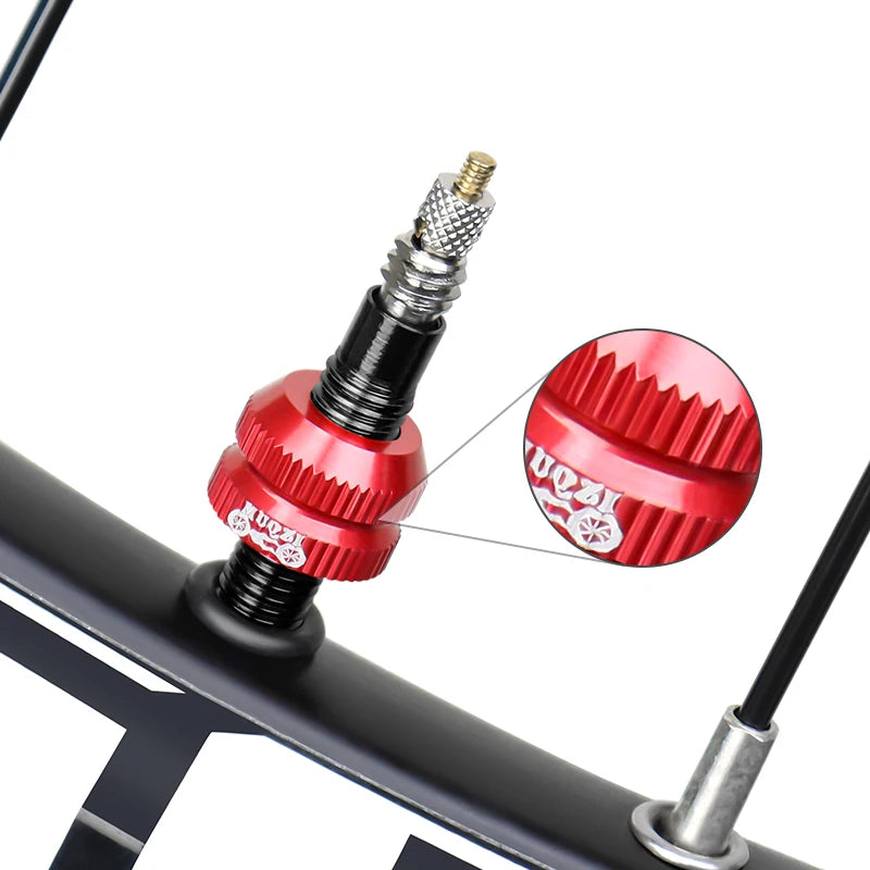 2Pcs Bike Tubeless Tire Presta Valve Nut MTB Road Bicycle Rim Aluminum Ultralight Valve Cap Cycling Repair Parts Oasis Select