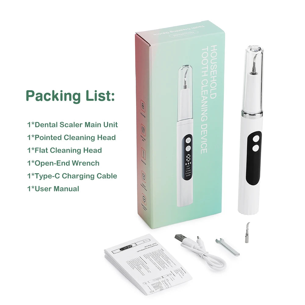 AFDEAL Ultrasonic Dental Scaler – 5 Modes, 9 Levels, LED Light
