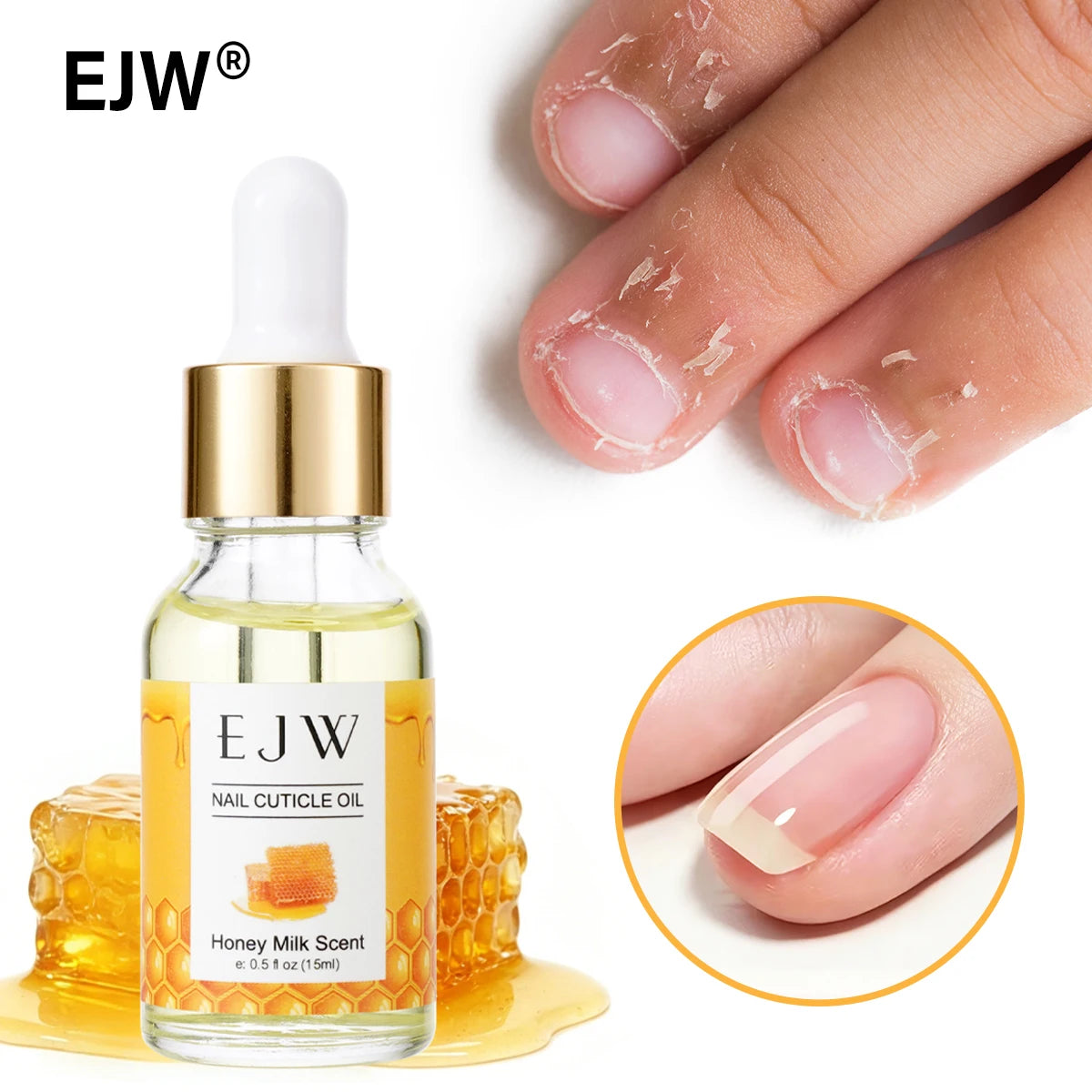 Honey Nail Oil Cuticle Pen – Strengthener for Brittle Nails Nail Cuticle Oil Pen Oasis Select