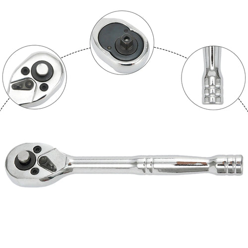 Drive Ratchet Set 1/4 3/8 1/2 High Torque Ratchet Wrench Socket Quick-release Reversible High Quanlity Hand Tool Oasis Select