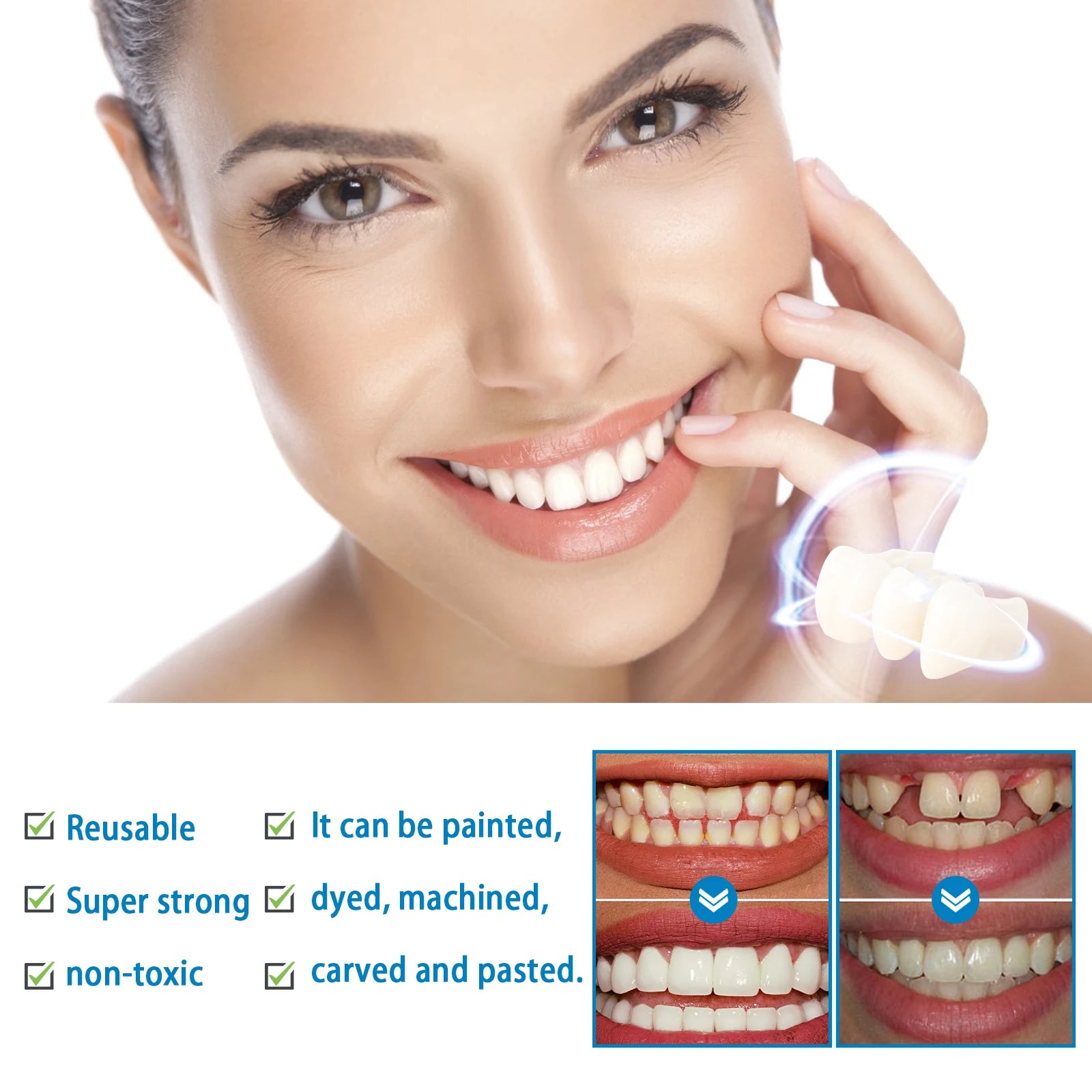Moldable Tooth Gel Kit – Vampire Teeth & Gap Filler for Cosplay Cosmetic Dental Kit Oasis Select