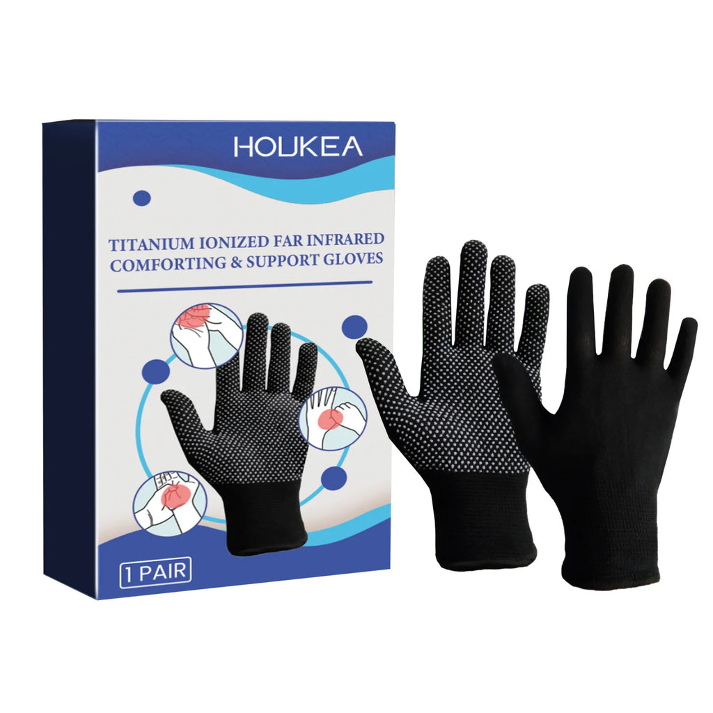 Houkea Hand Joint Pain Relief Care Gloves Wrist Therapy Carpal Treatment Swelling Women Men Daily Compression Arthritis Gloves Oasis Select 1 Pair