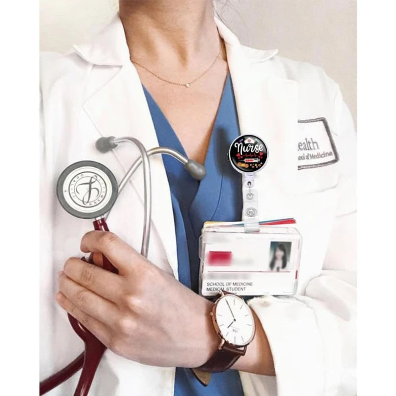 1/3/5 PCS Nurse Badge Reel CNA Badge Cute ID Holder with Alligator Clip Medical Work Badge Reel for Doctors & Students Oasis Select