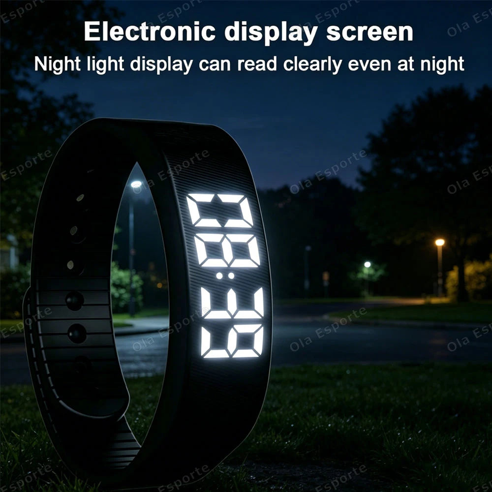 LED Fitness Tracker Bracelet – Pedometer, Alarm & Sleep Monitor