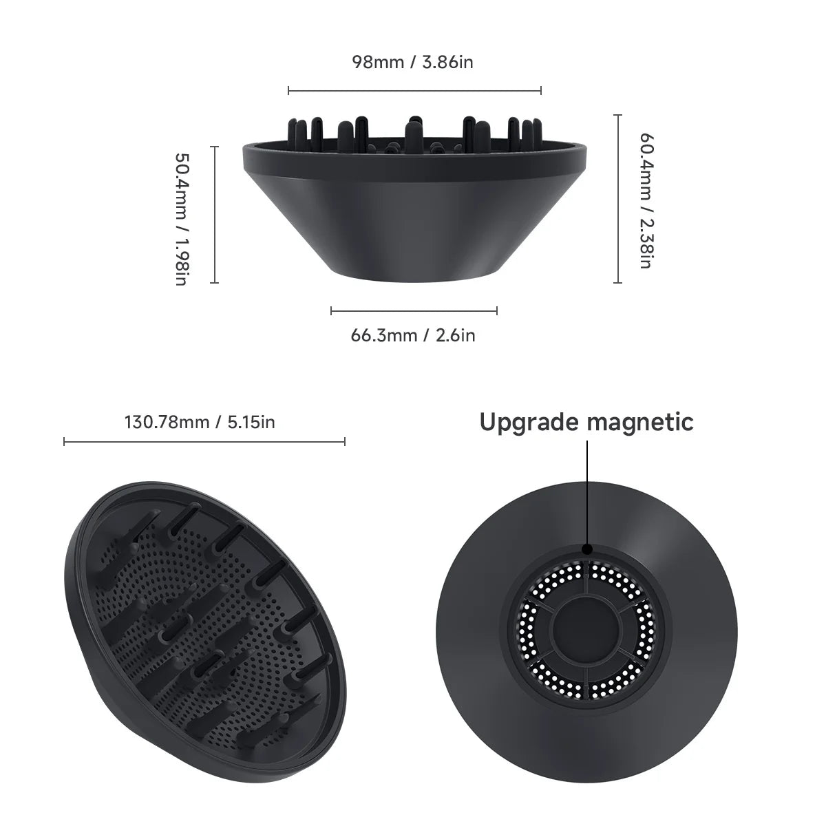 Compatible For DOCOLAB Supersonic high Speed Hair Dryer H800 H900 Diffuser Nozzle Attachement Replacement Hair Comb Tool Barber Oasis Select