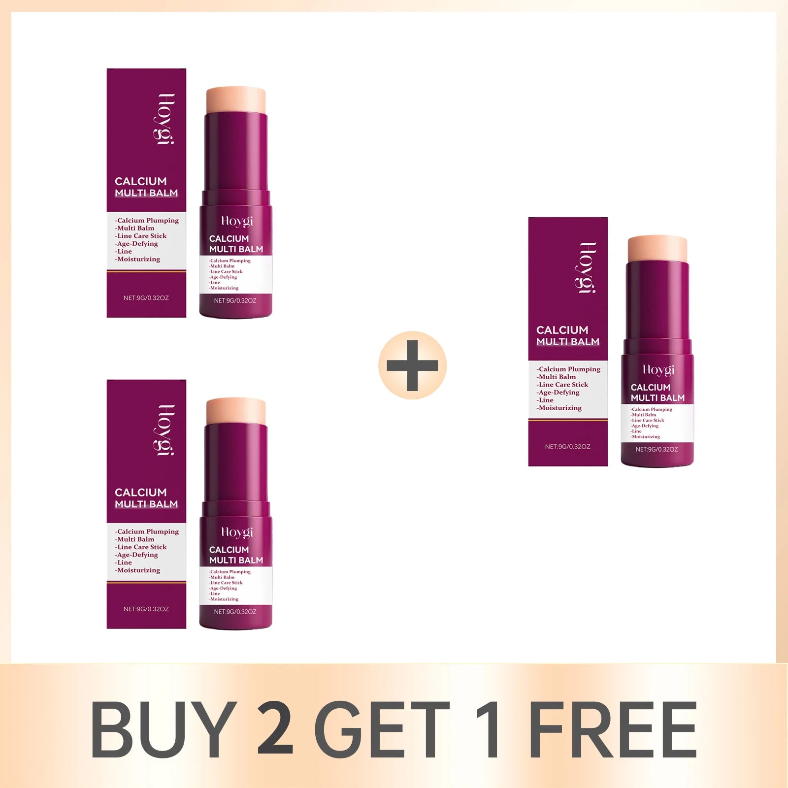 Hoygi Calcium Multi Balm Stick – Moisturizing & Firming 9g Face Moisturizer Stick Oasis Select Buy 2 Get 1 Free