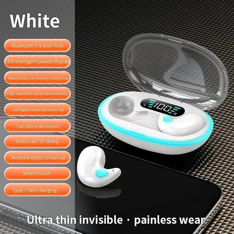 TWS Earphones Wireless Earphones Headphones Noise Reduction Sport Game Sleep Bluetooth Earbuds for all smartphones Oasis Select white