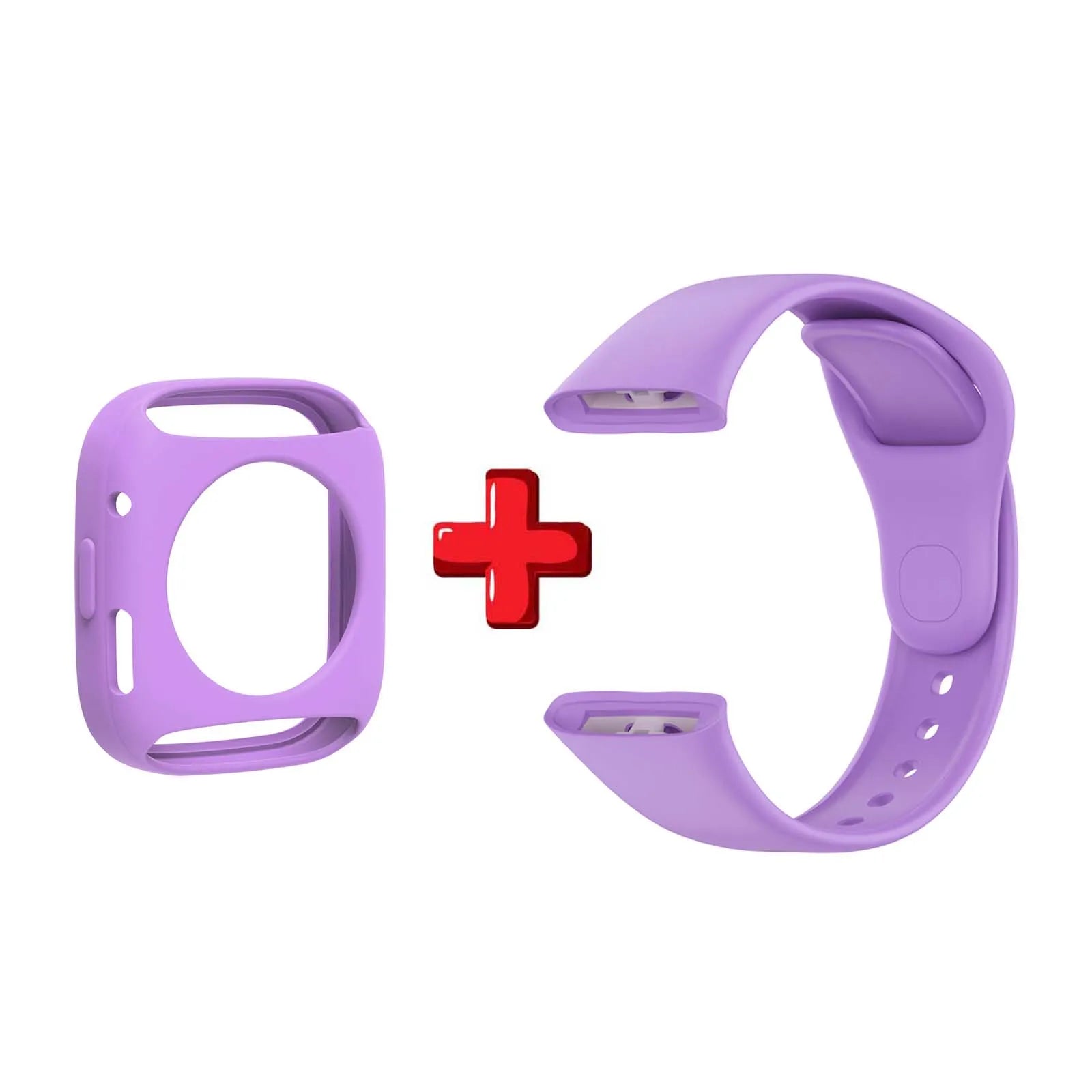 Silicone Band & Case Cover for Xiaomi Redmi Watch 3 Smartwatch Band & Case Oasis Select Purple