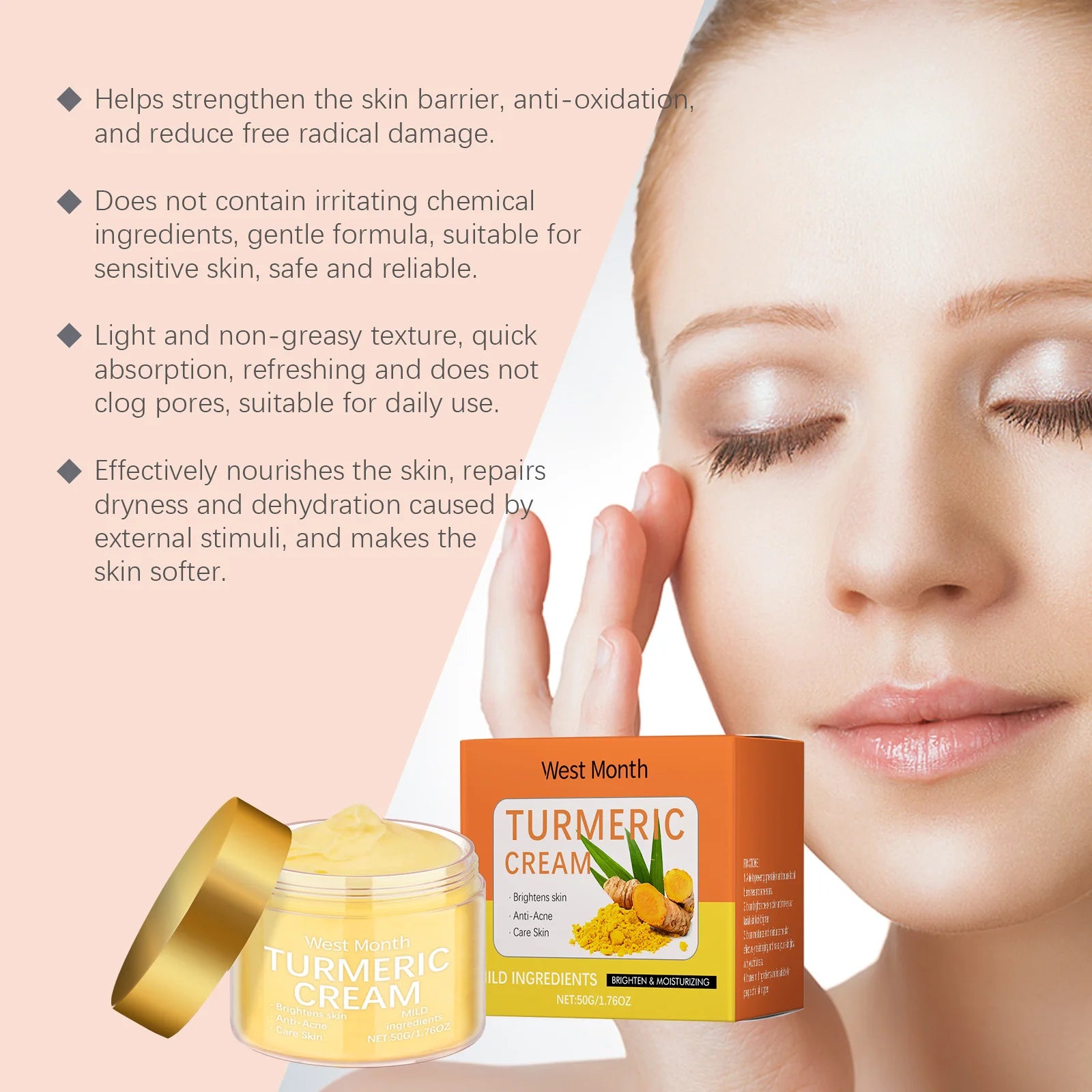 Turmeric Brightening Skincare Set Exfoliating Serum Moisturizing Cream For Dull & Acne-Prone Skin Brighten Even Tone Vegan Kit Oasis Select