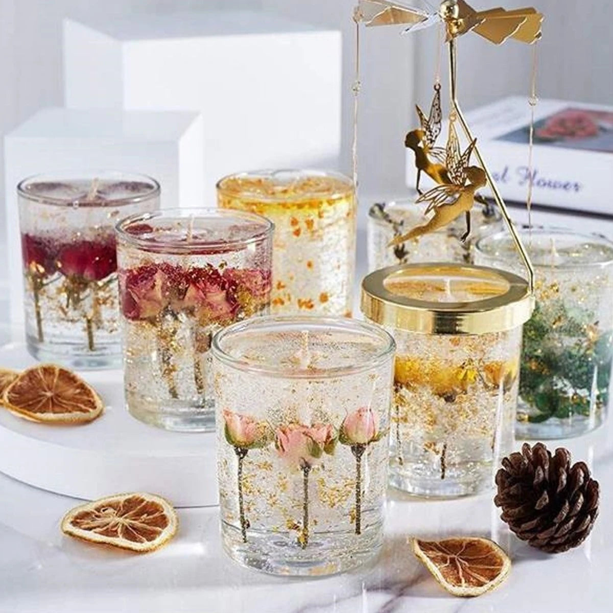 200g/500g Transparent Crystal Jelly Wax Set Kit DIY Handmade Candle Making Supplies Wax Material Craft Gifts Oasis Select