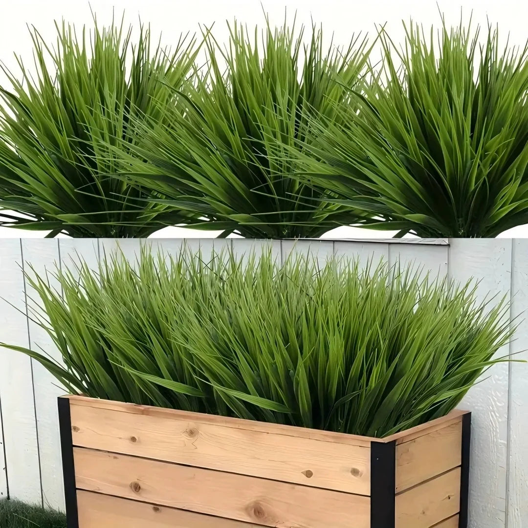 35cm Artificial Spring Grass Bundles | Faux Green Plant Decor