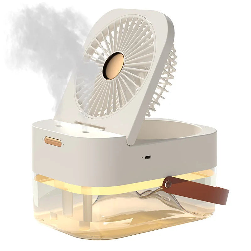 Mini 2-in-1 USB Desktop Fan & Humidifier | 3 Speeds, 2500ml