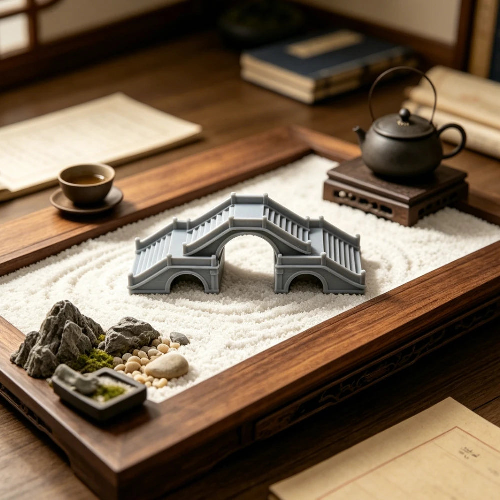 Chinese Style Arch Bridge Figurines Miniature Arch Bridges Ornament Zen Garden Bonsai Aquarium Micro Bonsai Landscape Decor Gift Oasis Select