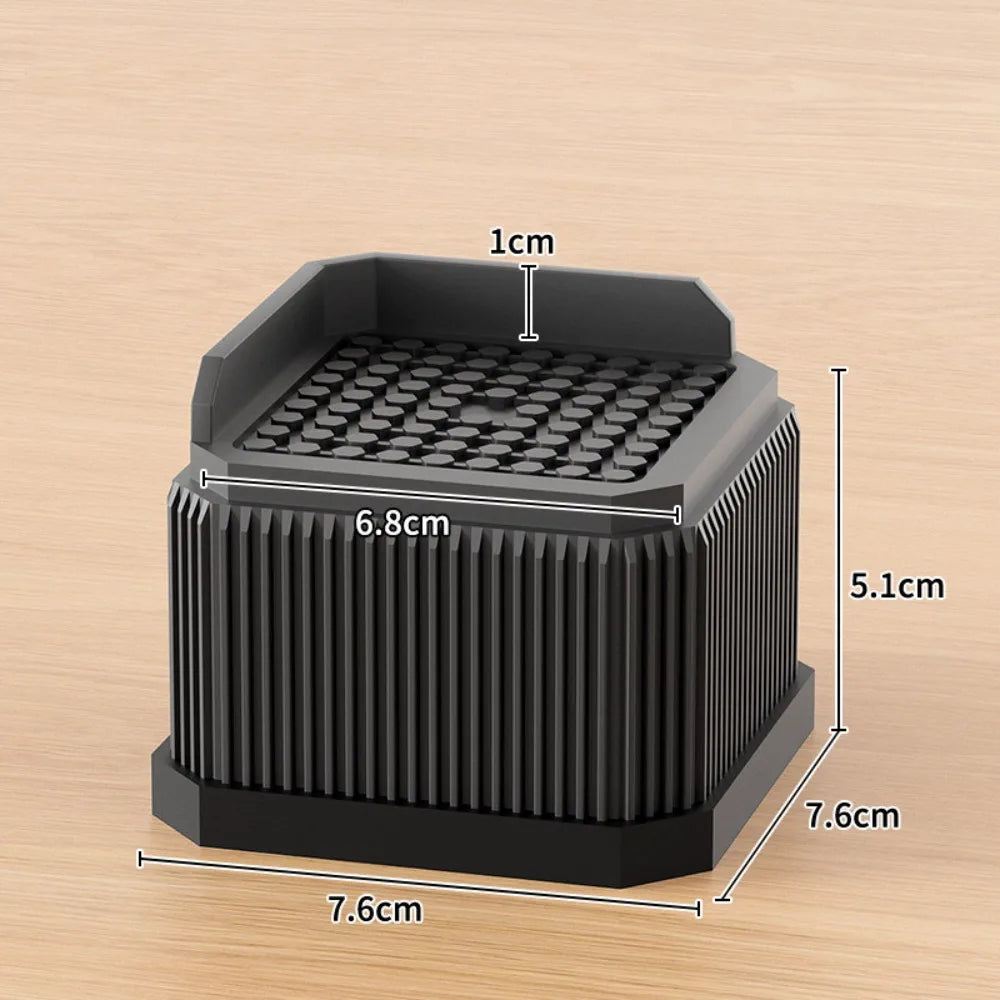 Heavy-Duty Furniture Foot Pad Non-slip Adjustable Bed Lifts Risers Square Washing Machine Support Desk Sofa Chair Legs Oasis Select Black-2