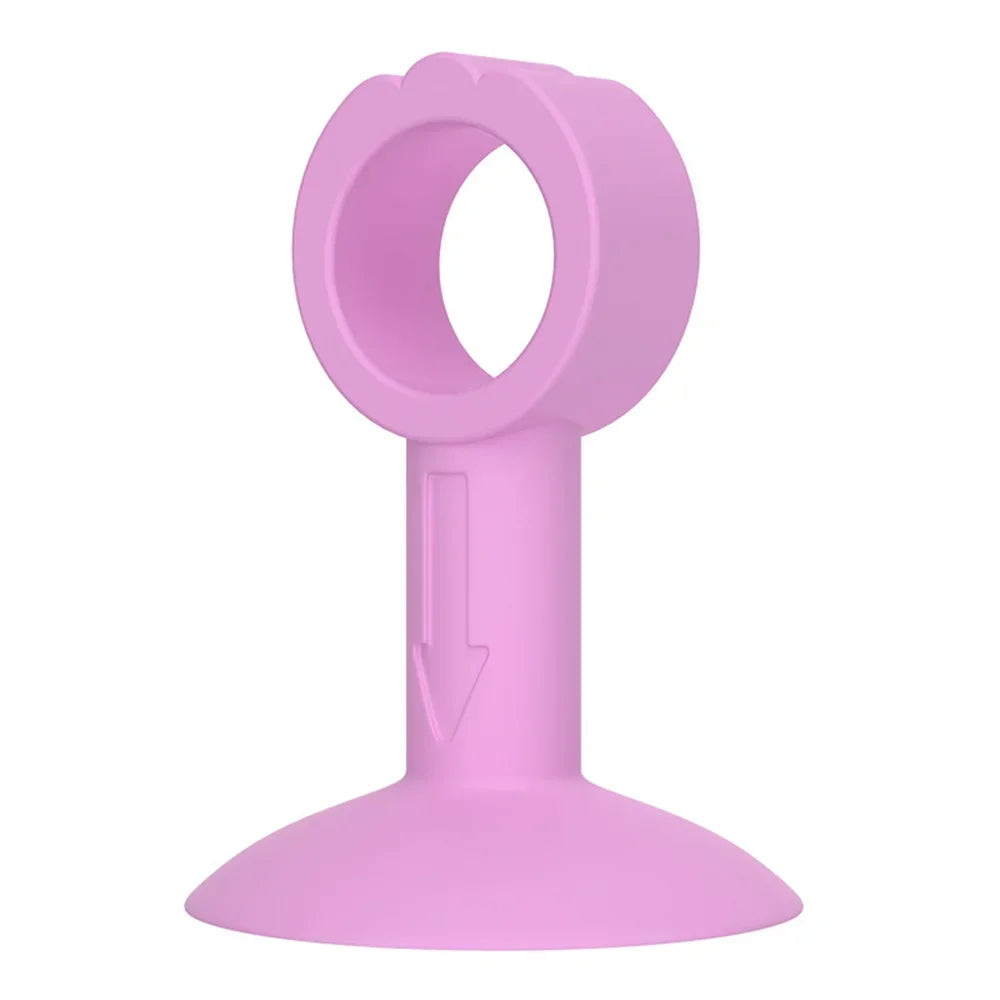 Soft Silicone Door Stopper Anti-damage Wall Protector Suction Cup Door Handle Bumper Mute Protect Walls Furniture Fittings Oasis Select Pink