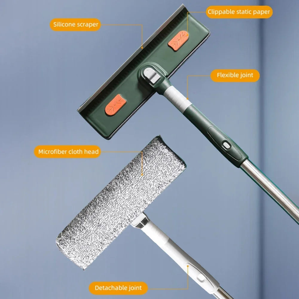 Extendable Window Cleaning Tool 72–226cm | 2-in-1 Squeegee Mop Window Cleaning Tool Oasis Select
