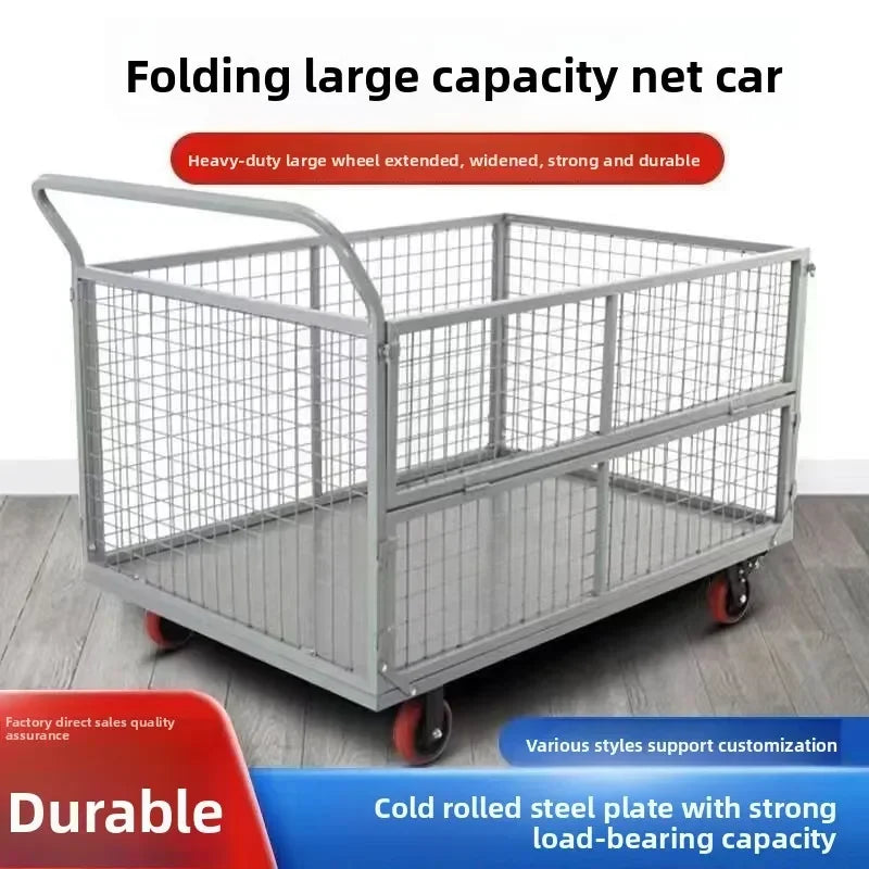 Fence car grid trolley pulling goods stall logistics turnover small trolley handling small trailer car Oasis Select
