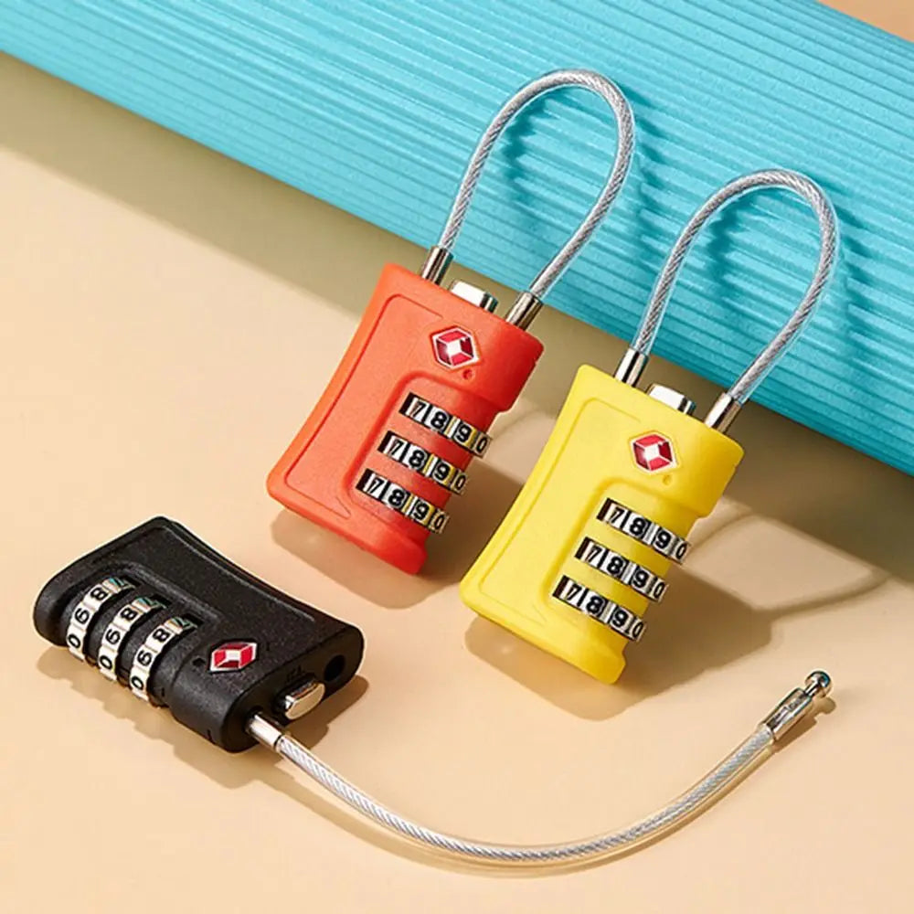 Portable Travel Cabinet Locker 3 Digit Combination Lock Luggage Password Lock TSA Customs Code Lock Contrast Color Padlock Oasis Select
