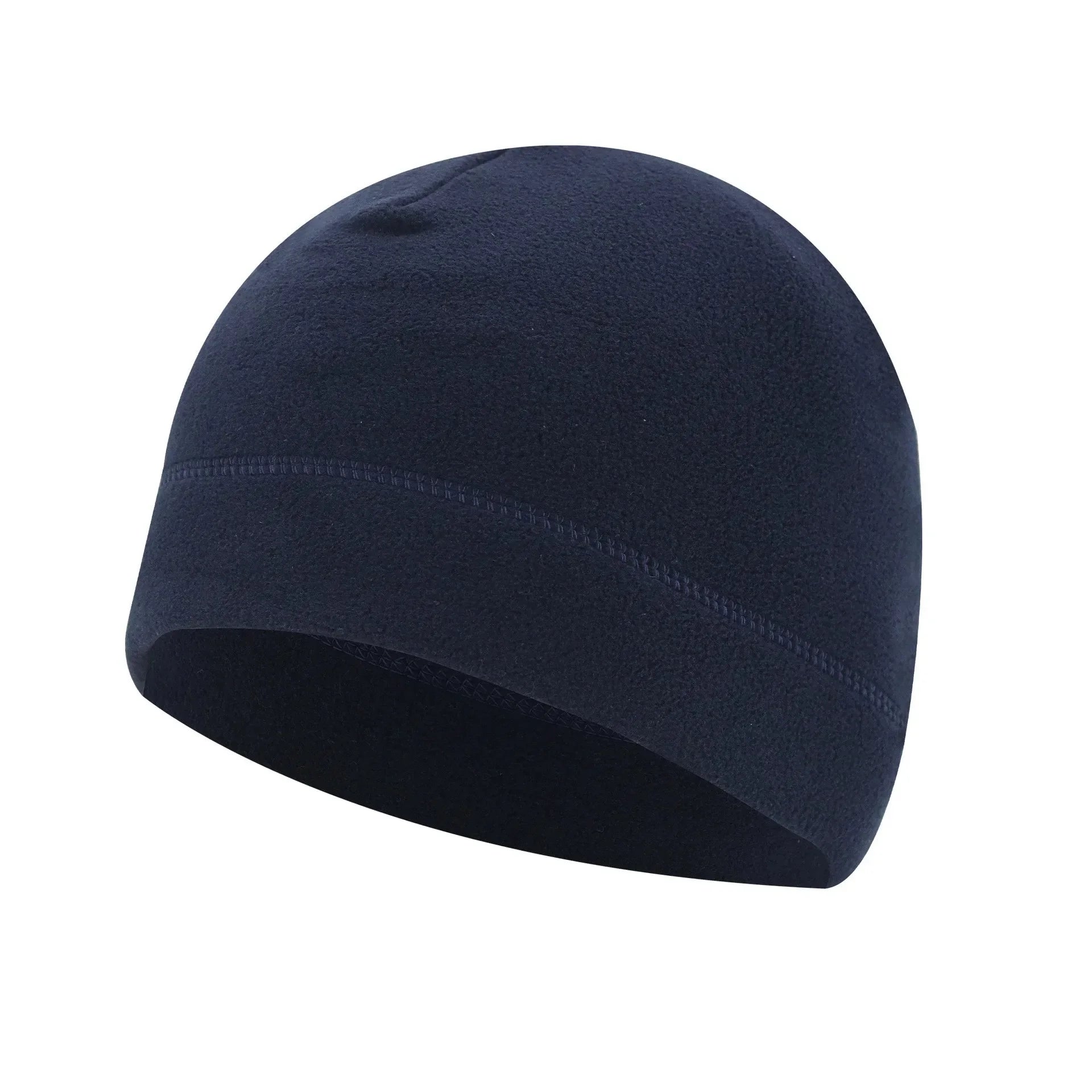 1/2pcs Men'S And Women'S Windproof Fleece Bean Hat For Autumn And Winter, Soft And Comfortable Skiing And Cycling Hat Oasis Select Navy Blue