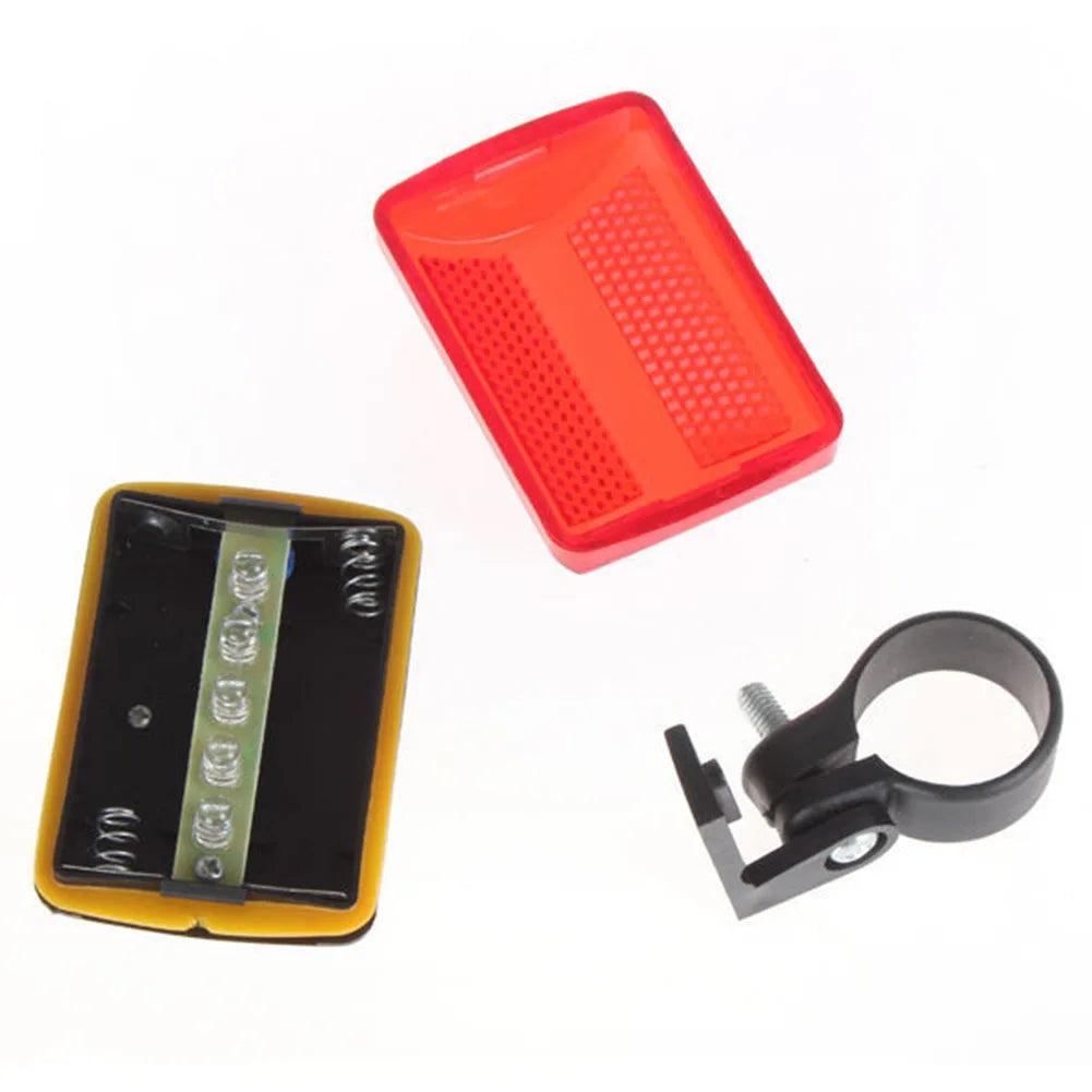 1pc Bicycle Tail Light Plastic Waterproof Rear Light 5 Red Strong LED Signal Light For MTB Bike Road Bike Bicycle Accessories Oasis Select