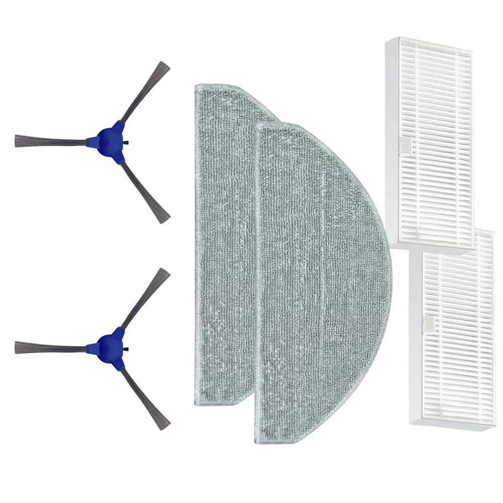 2pcs Side Brushes Filters Mop Pads Set For Cecotec For Conga Y8 Y80 Robot Vacuum Cleaner Spare Parts Home Cleaning Tools Oasis Select