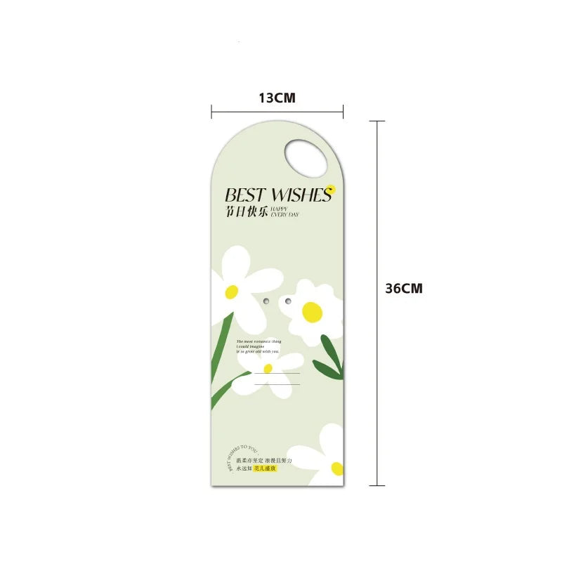 5PCS Single Flower Wrapper Handheld Flower Card Bouquet Packaging Box Flower Arrangement Bag Valentine's Day Mother's Day Gifts Oasis Select Lotus Leaf Green other