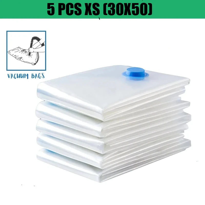 1pcs Vacuum Storage Bag for Clothing, Comforters, Blankets, Bedding Home Packing Organizers Not Include Pump Oasis Select 5Pcs-30x50-Only Bags Show In Picture