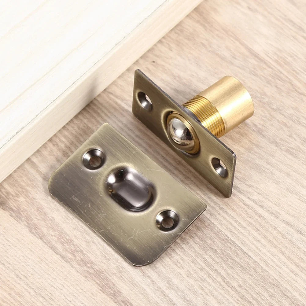 Cabinet Door Spring Ball Catch Latch With Copper And Stainless Steel Adjustable Lock Suitable For Wooden Doors And Closets