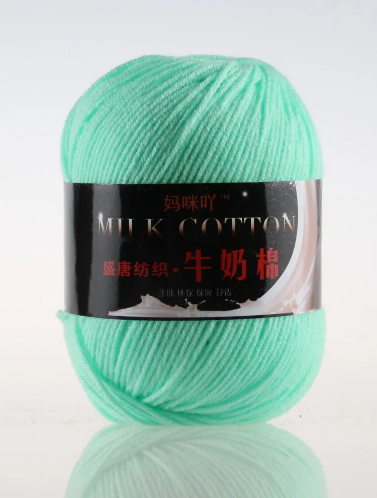 DIY Three Strands Graded Section Dyed Wool Medium Fine Cotton Thread