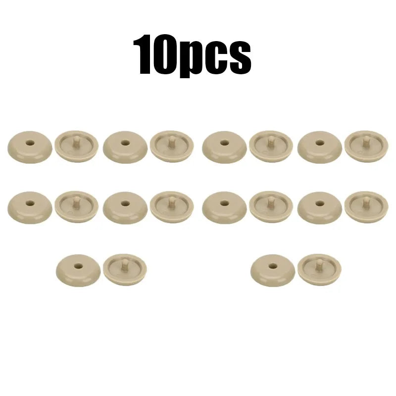 5/10/20pcs Car Parts Auto Safety Seat Belt Black Plastic Stopper Pitch Limit Buckle Clip Retainer Retainer Seatbelt Stop Button Oasis Select 10pcs Beige