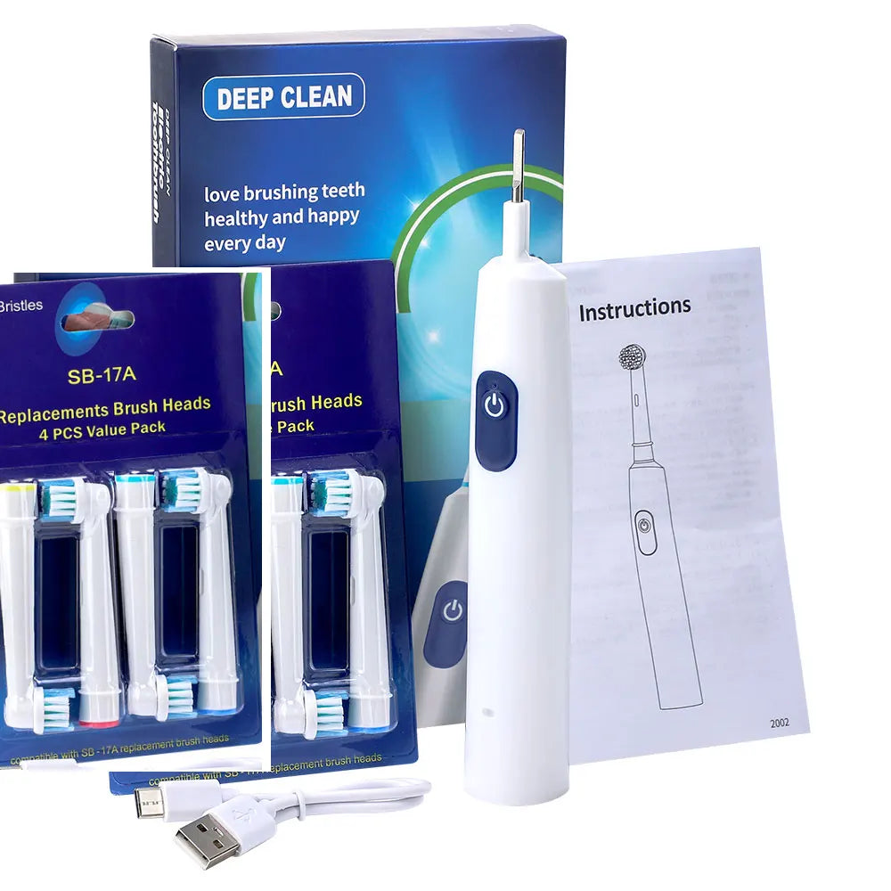 AFDEAL Electric Toothbrush 5 Modes IP67 Rechargeable 4 Heads