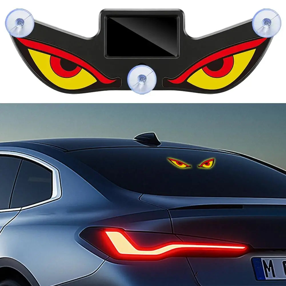 Solar Devil Eye LED Car Light – Waterproof Windshield Sticker