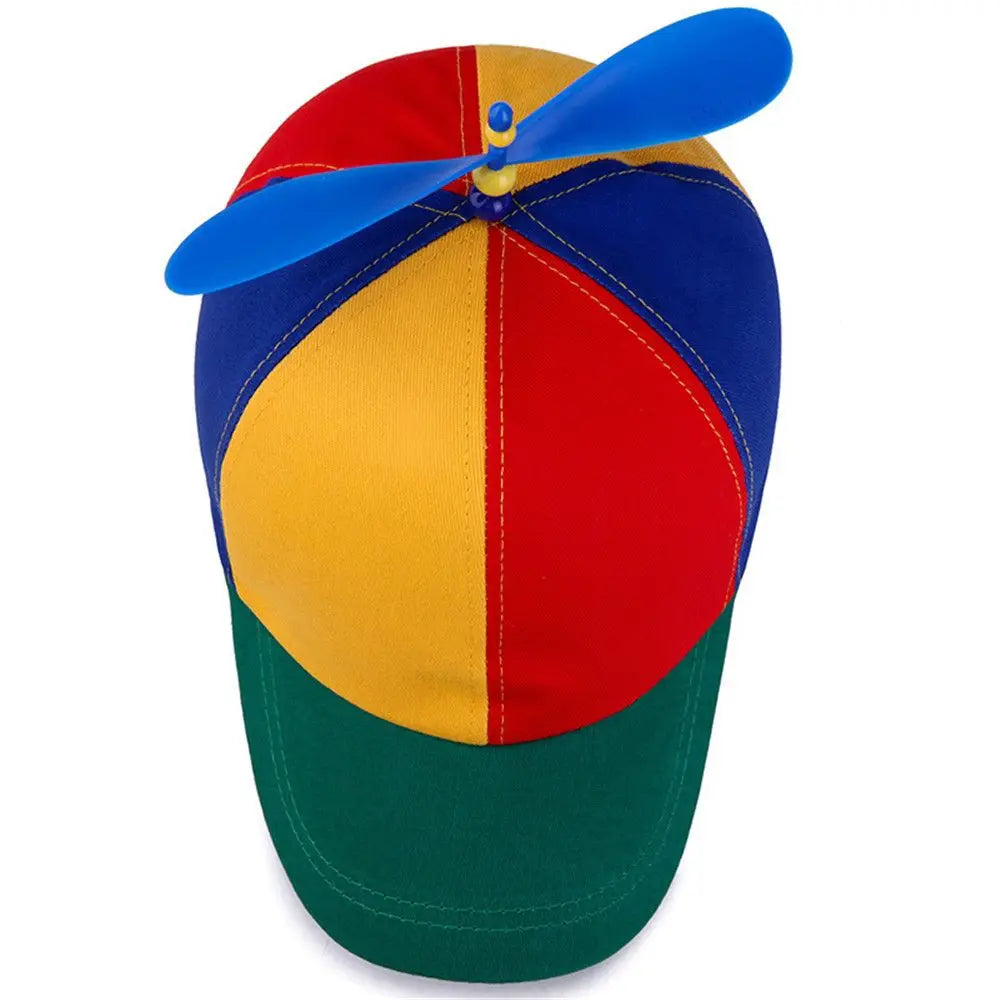 Casual Rainbow Baseball Cap Funny Helicopter Propeller Snapback Hat Bamboo Dragonfly Adventure Dad Hat Boys Girls Oasis Select