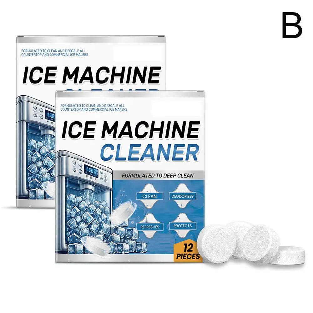 12-Pack Ice Machine Cleaning Tablets – Descale & Deodorize