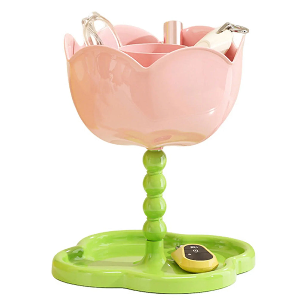 Flower Double-Layer Key Dish Tray & Decorative Desk Rack
