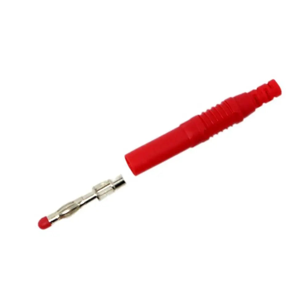 5pcs Straight 4mm Plug Banana Plug Stackable Connector Banana Socket Black Red Banana Jack For Instrumentation Oasis Select red