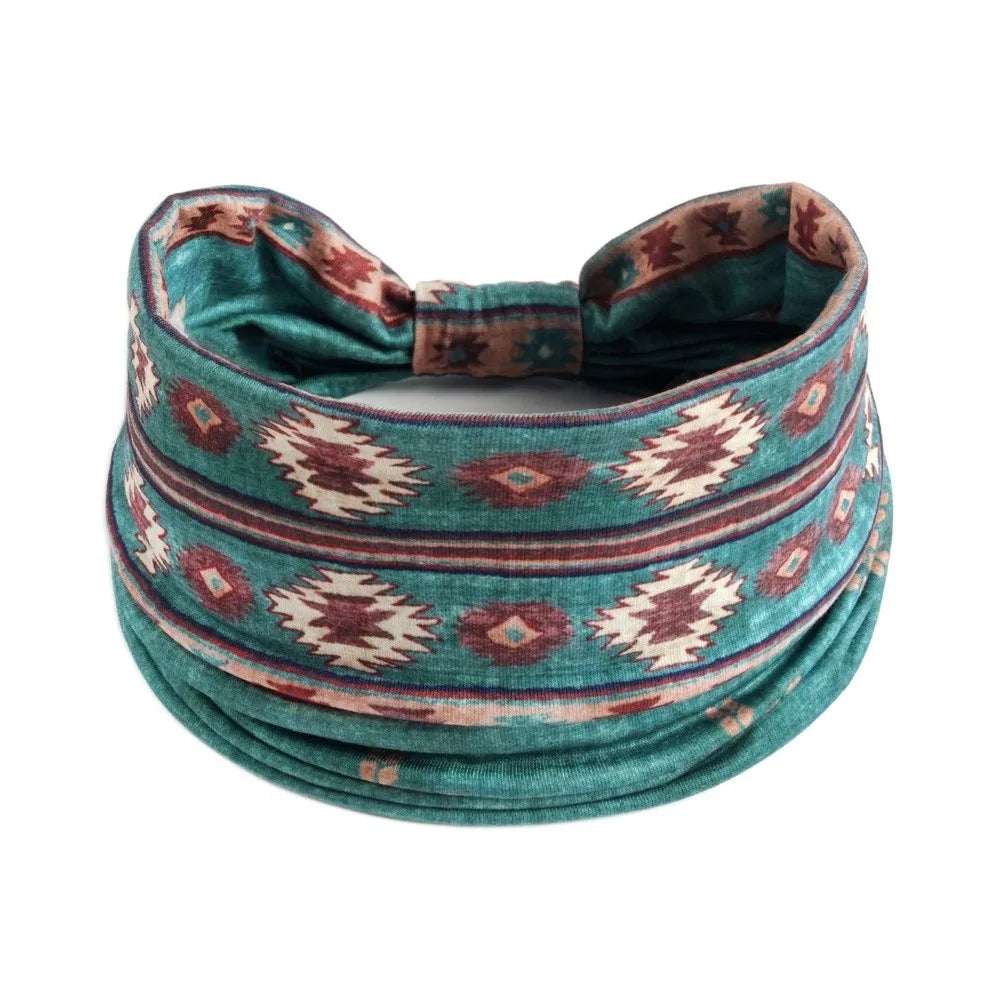 Soft Knot Boho African Headband Elastic Sweat Absorbent Wide Headbands Turban Headwrap Hair Accessories Oasis Select 3