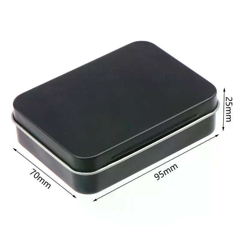 1PC Frosted Household Iron Storage Box Metal Box Tin Plated Container Empty Hinged Lid Small Empty Storage Box Oasis Select