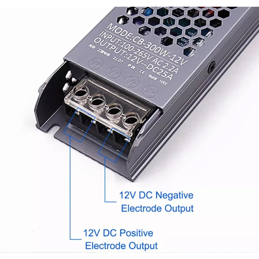 Ultra Thin LED Power Supply DC 12V 24V TO AC 110V 220V Lighting Transformers 60W 100W 200W 300W 400W 500W Driver For LED Strips Oasis Select