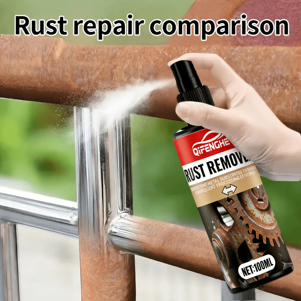 Rust Converter & Polish Spray, Heavy Duty Rust Remover Treatment & Primer for Metal Restoration, Works on Iron Chrome Brass Oasis Select