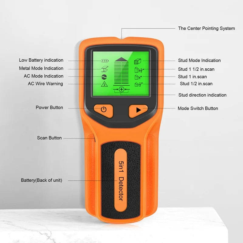 Wall Wood Scanner Sensor Portable Wall Scanner Detector Electronic Screw Sensor Locator Screw Detector With LCD Display Screen Oasis Select