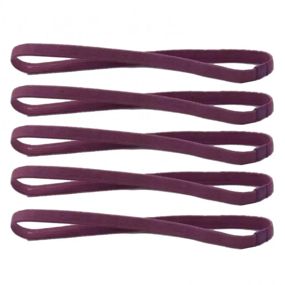 5Pcs Candy Color Women Men Yoga Hair Bands Sports Headband Girls Sport Anti-slip Elastic Rubber Sweatband Football Running Oasis Select Purple