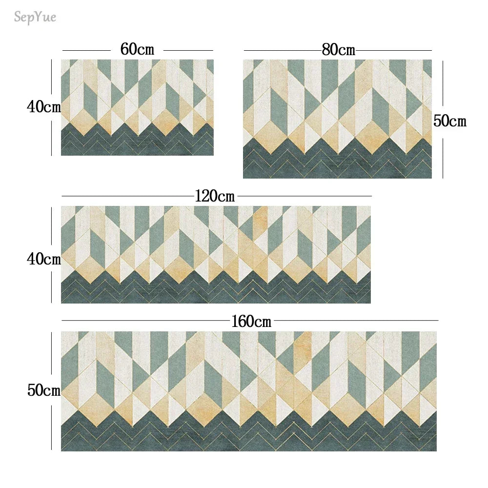 40x120cm Absorbent Velvet Bath Rug Non Slip Long Kitchen Mat Crystal Soft Carpet for Living Room Bathroom Entryway Floor Oasis Select