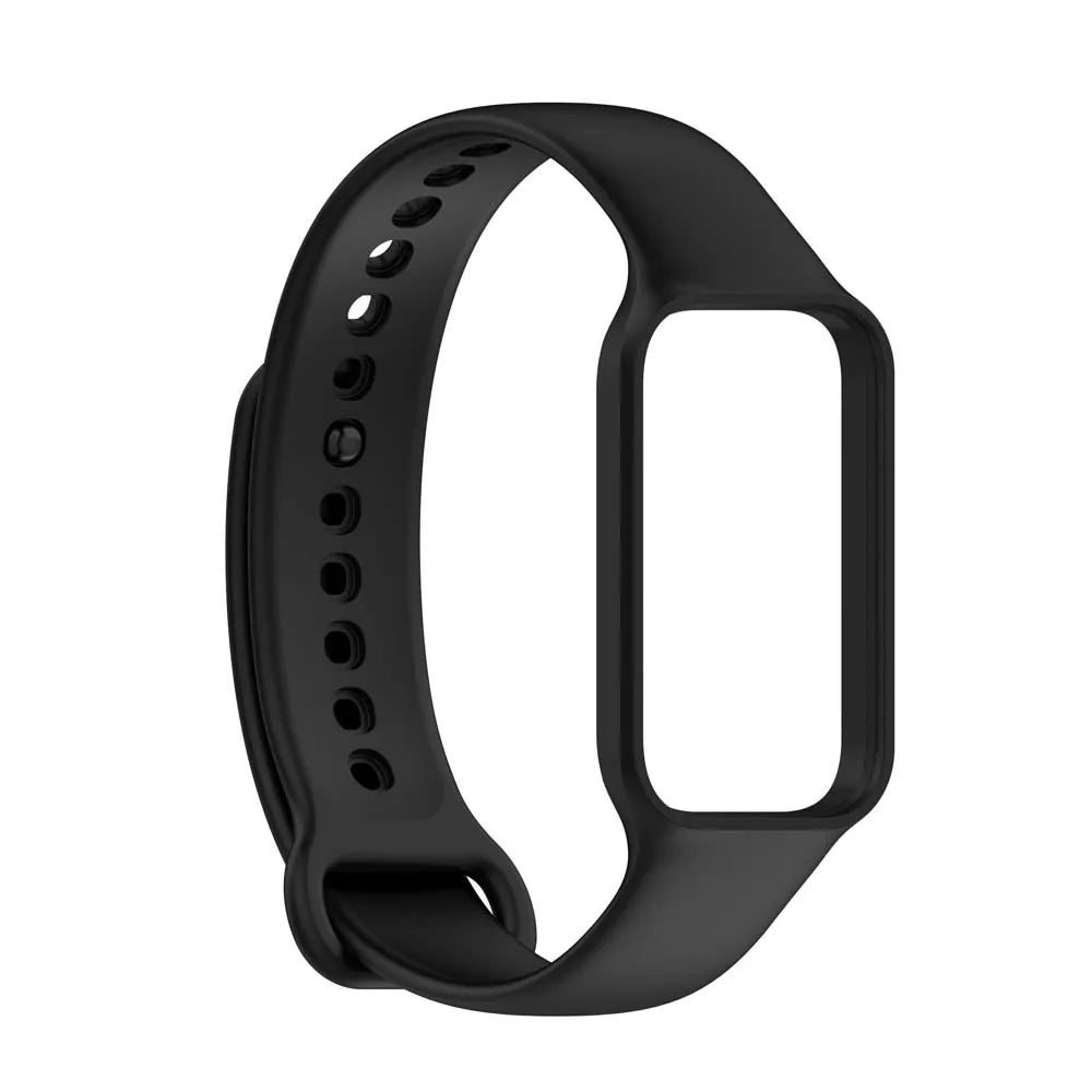 Silicone Sport Strap for Xiaomi Smart Band 8 Active Replacement Watch Strap Oasis Select Black