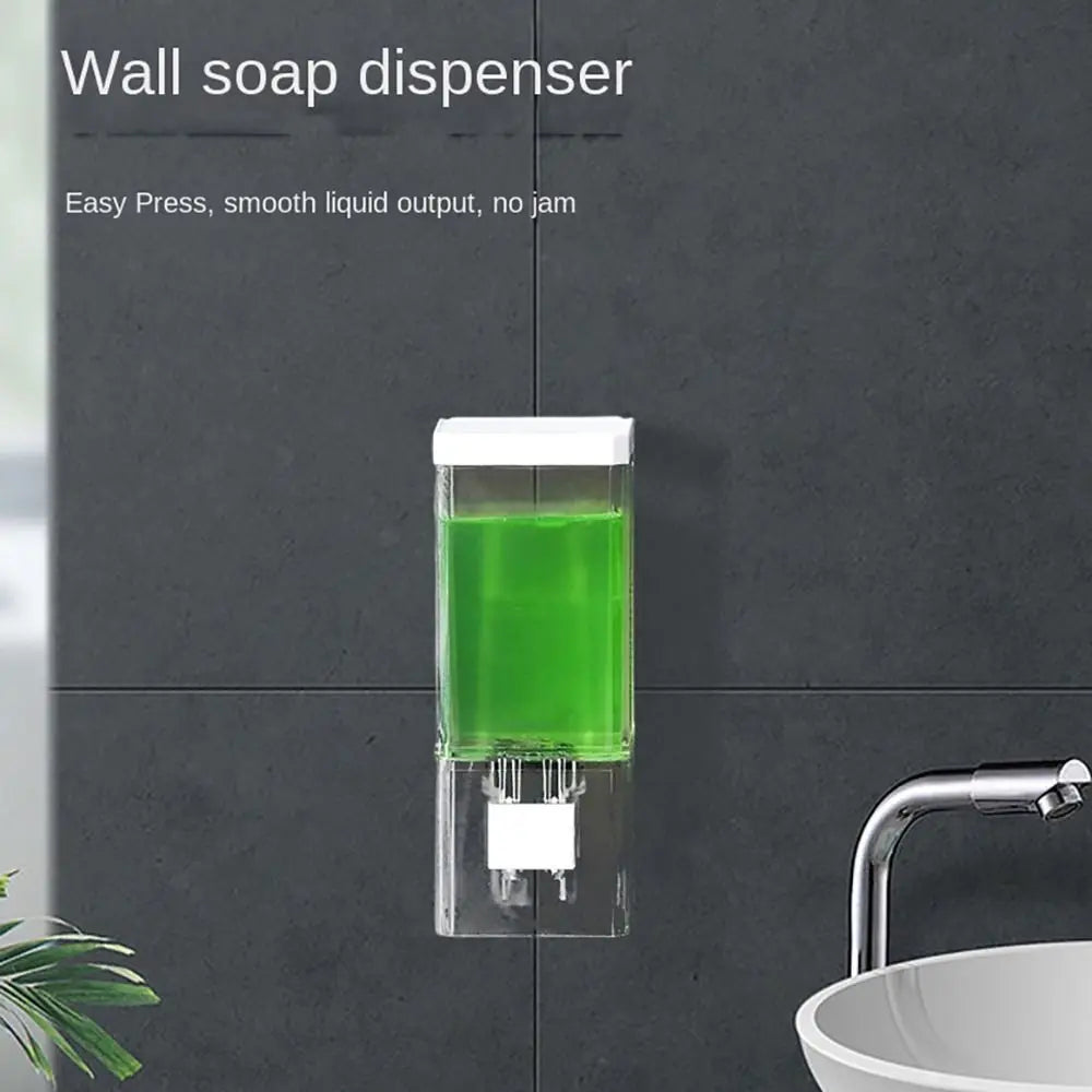 New ABS Plastic Soap Dispenser No Drilling Transparent Shampoo Gel Dispenser Liquid Soap Container Home Oasis Select