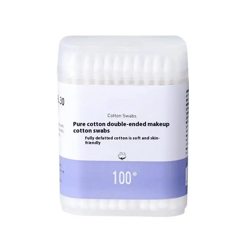 100/200Pcs Double Head Multi-purpose Fluorescent Agent Free Cleaning Tampons Cotton Buds Baby Nursing Supplies Baby Cotton Swab Oasis Select 100PCS White
